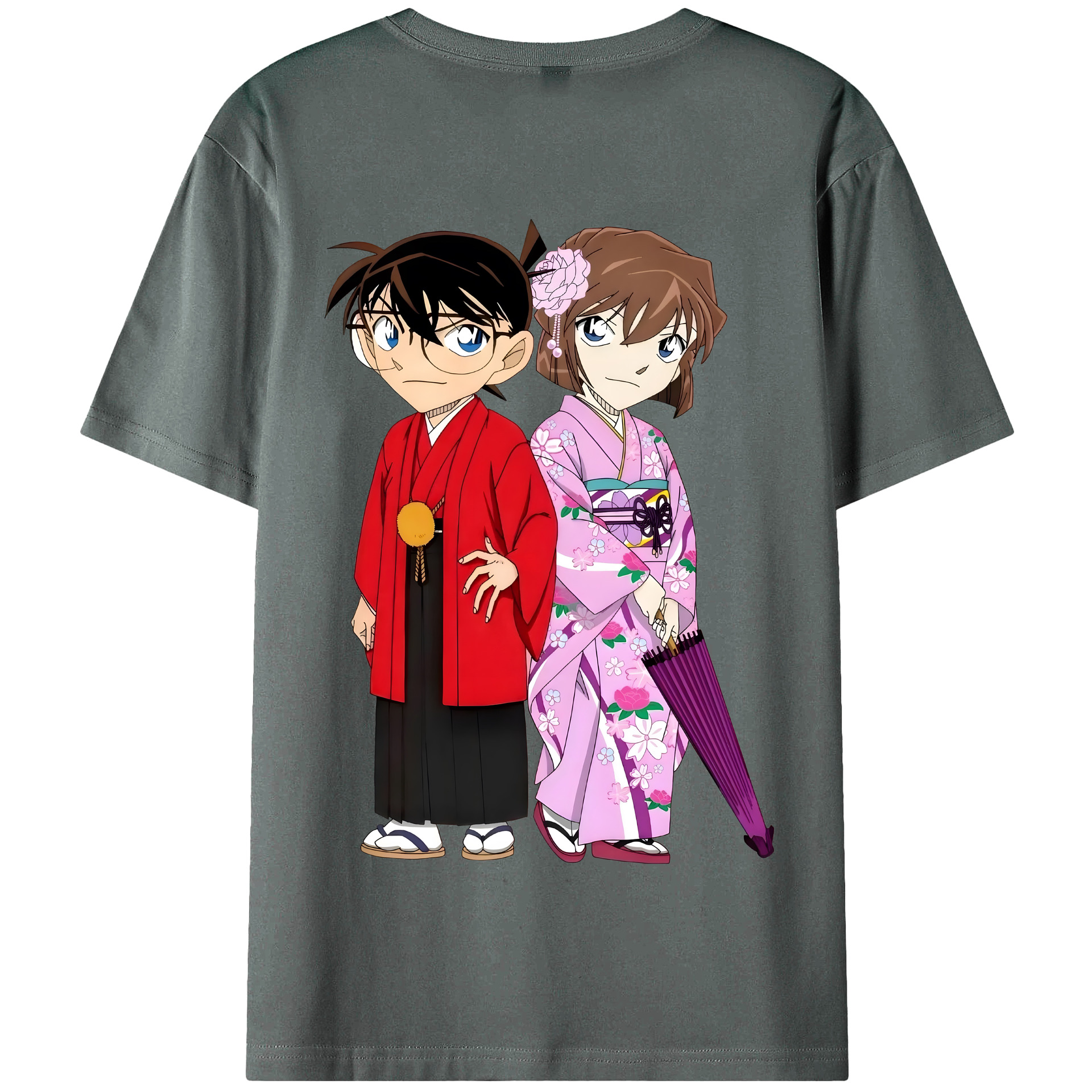 （画像用） 名探偵コナン 江戸川 コナン Detective Conan Conan Edogawa 綿100％半袖Tシャツ（背面プリント）